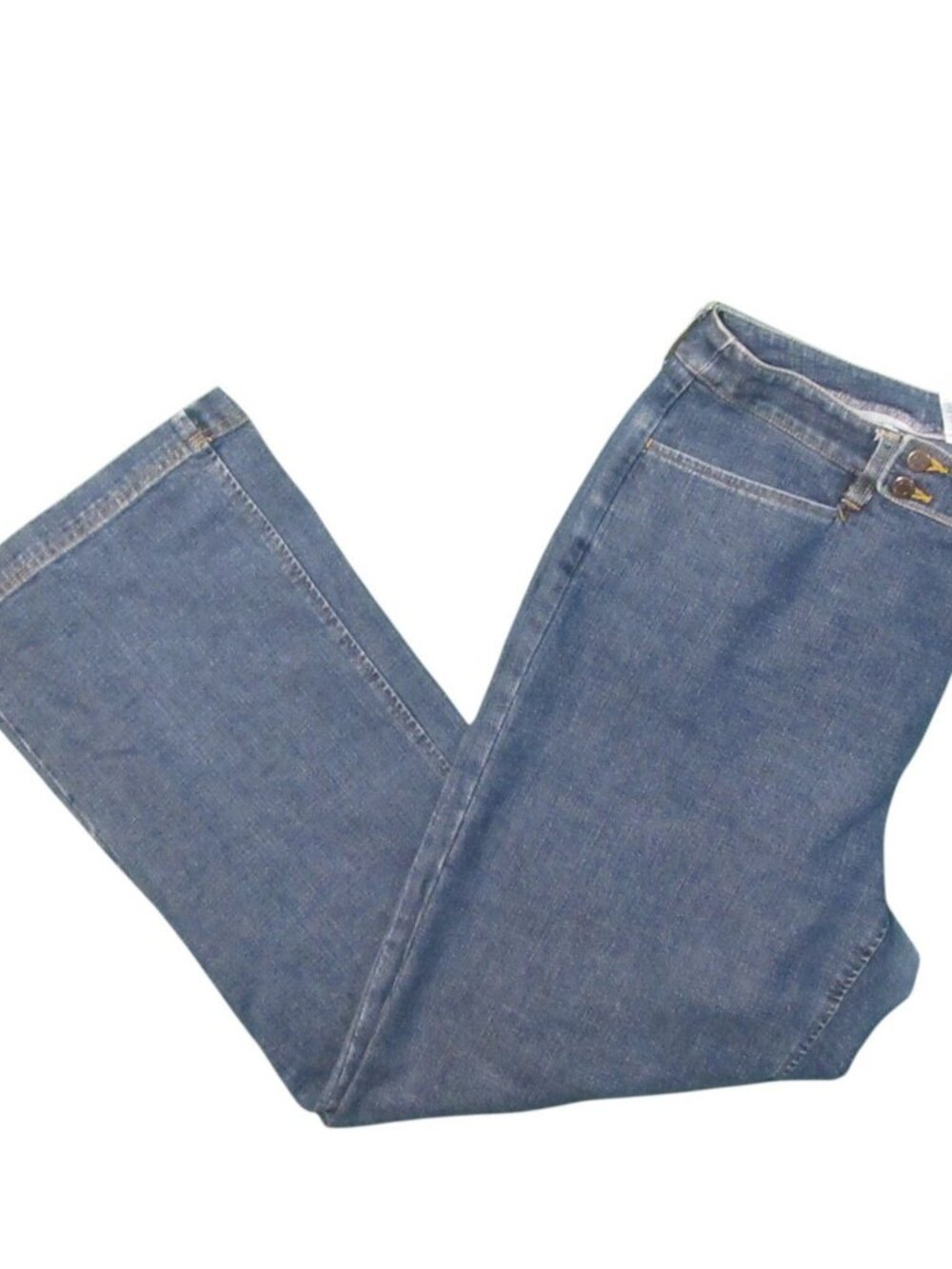 Jones New York Sport Wide Leg Trouser Jeans 16W Womens Plus Stretch Medium Wash